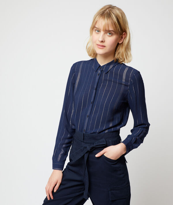 Chemise à rayures métallisées Chemise à rayures métallisées