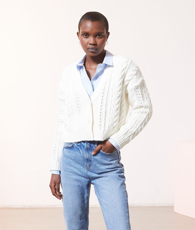 Gilet En Grosse Maille Bosphore Ecru Etam