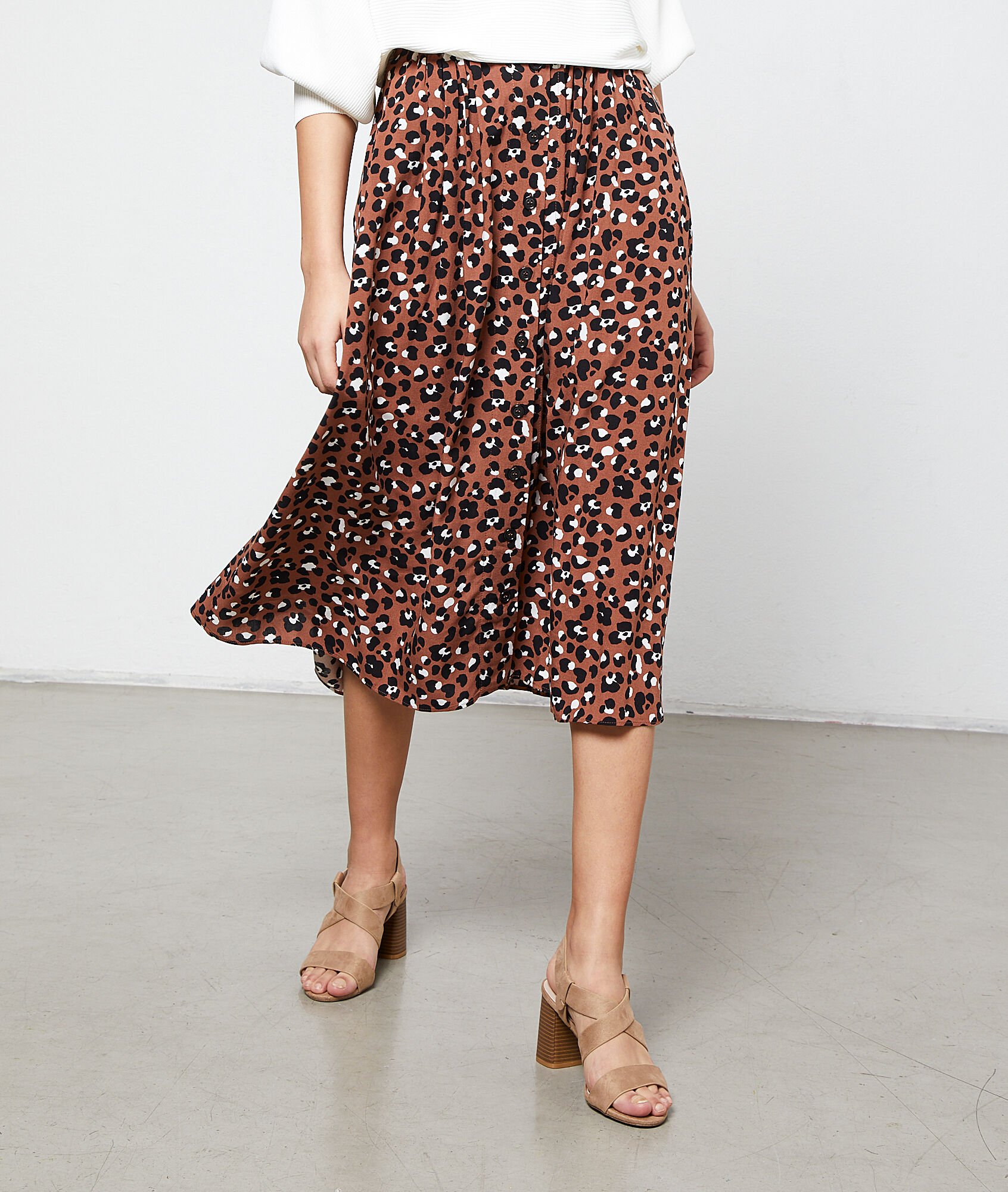 jupe patineuse leopard