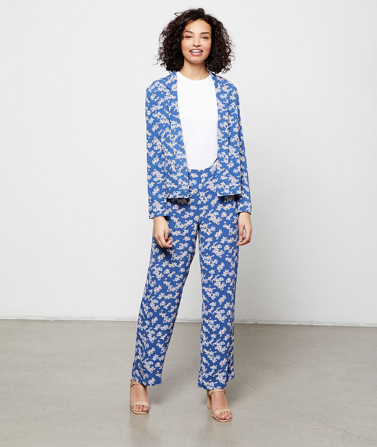 Wijde pantalon met bloemenprint moonlight.