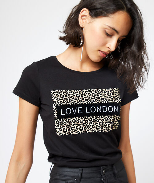 T-shirt 'love london'  zwart.