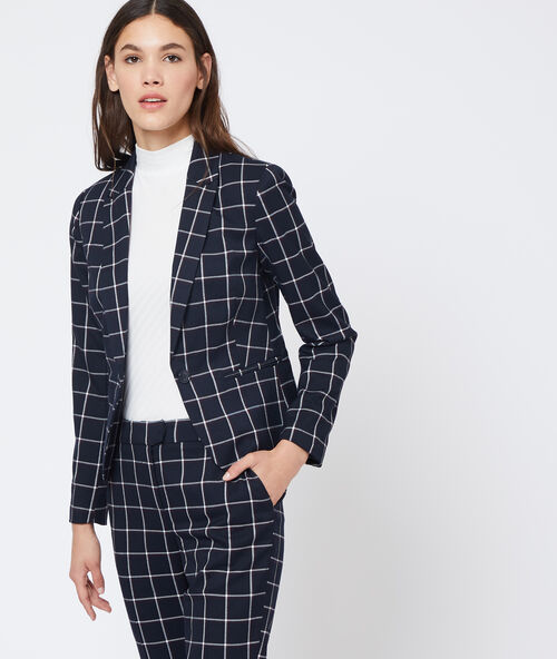 Colbert met ruitjes marine.