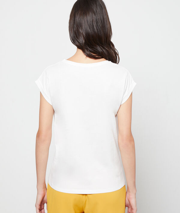 T-shirt met zeefdruk in biokatoen T-shirt met zeefdruk in biokatoen