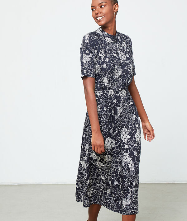 Lange Jurk Met Bloemenprint Noir Etam