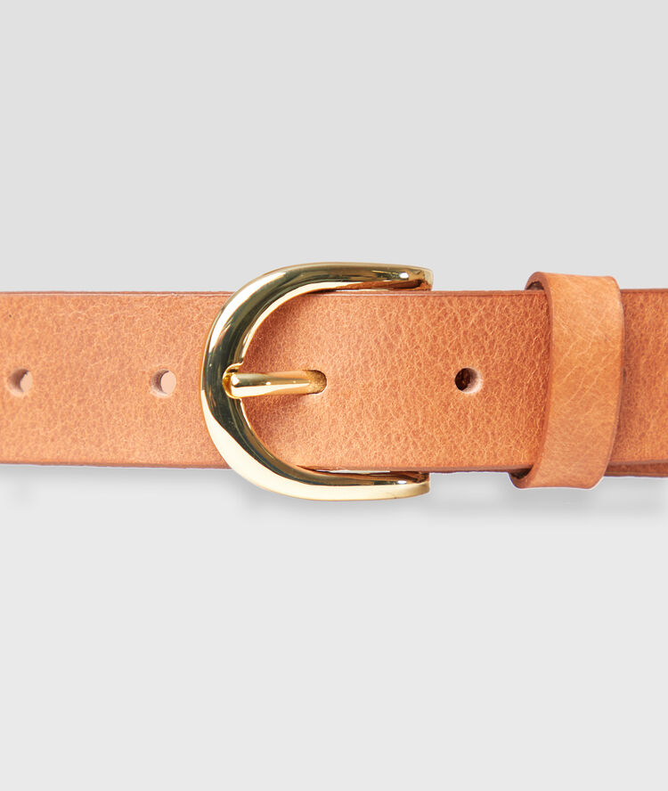Ceinture en cuir nude.