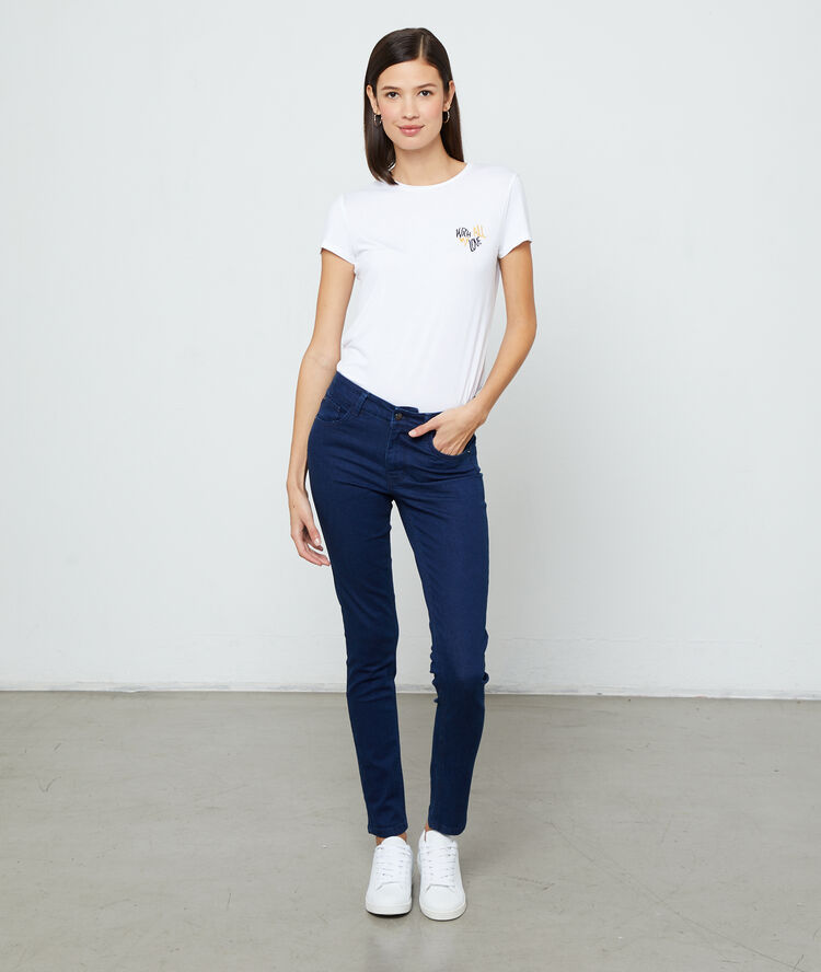Geborduurd t-shirt 'with all my love' ecru.