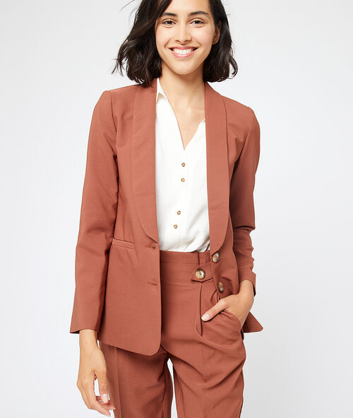 Veste de tailleur savane.