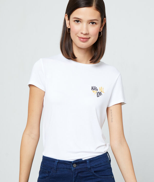 Geborduurd T-shirt 'with all my love' Geborduurd T-shirt 'with all my love'