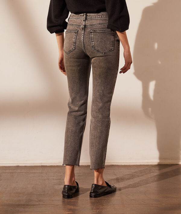 Rechte jeans met gebleekt effect Rechte jeans met gebleekt effect