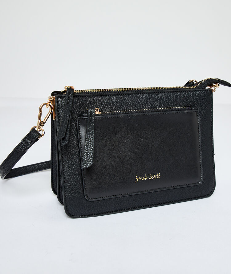 Sac besace "french liberté" noir.