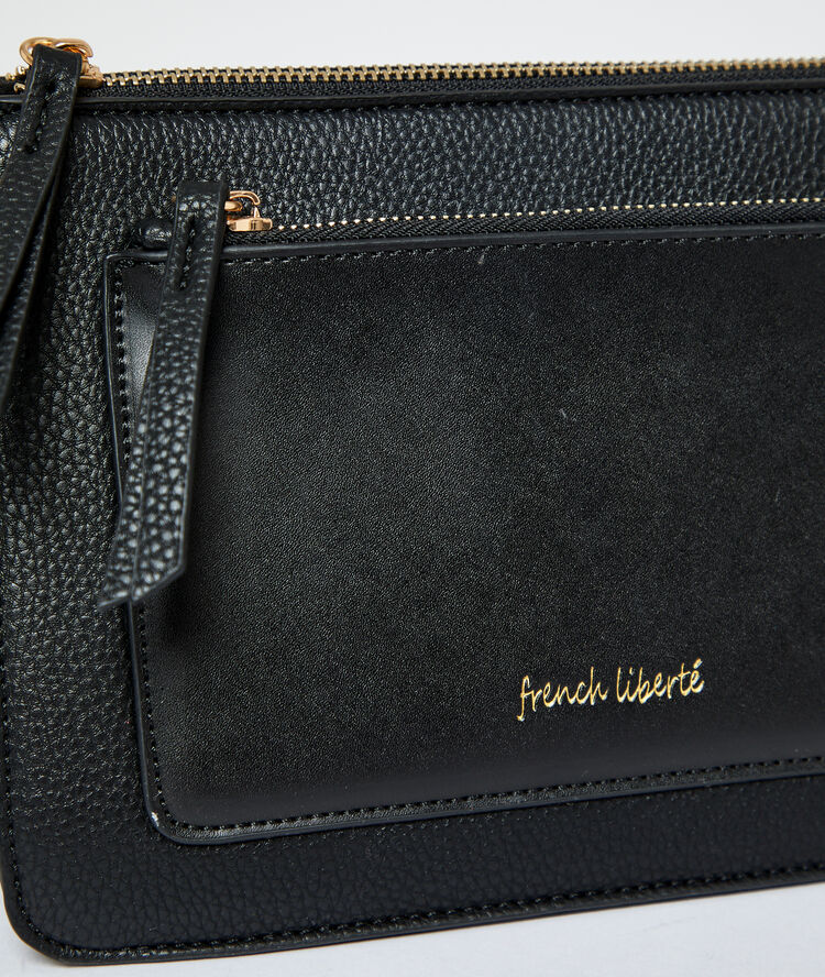 Sac besace "french liberté" noir.