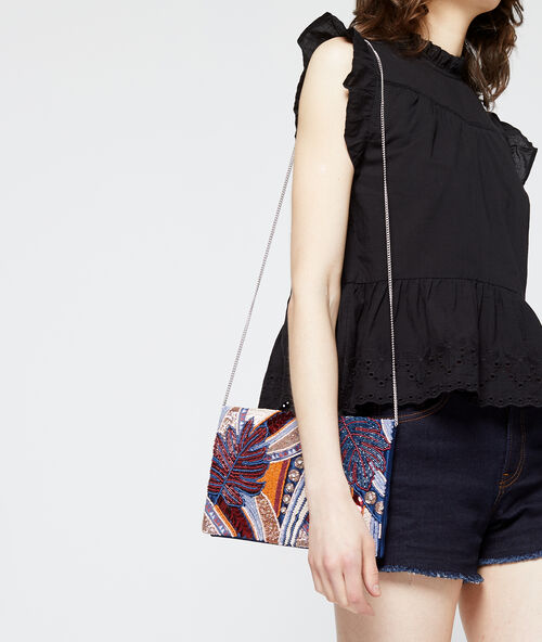 Clutch met lovertjes multicolor.