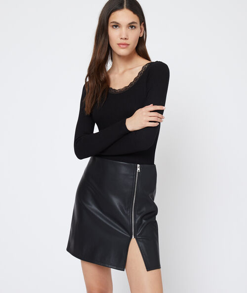 Body c&ocirc;tel&eacute; dos d&eacute;collet&eacute; noir.