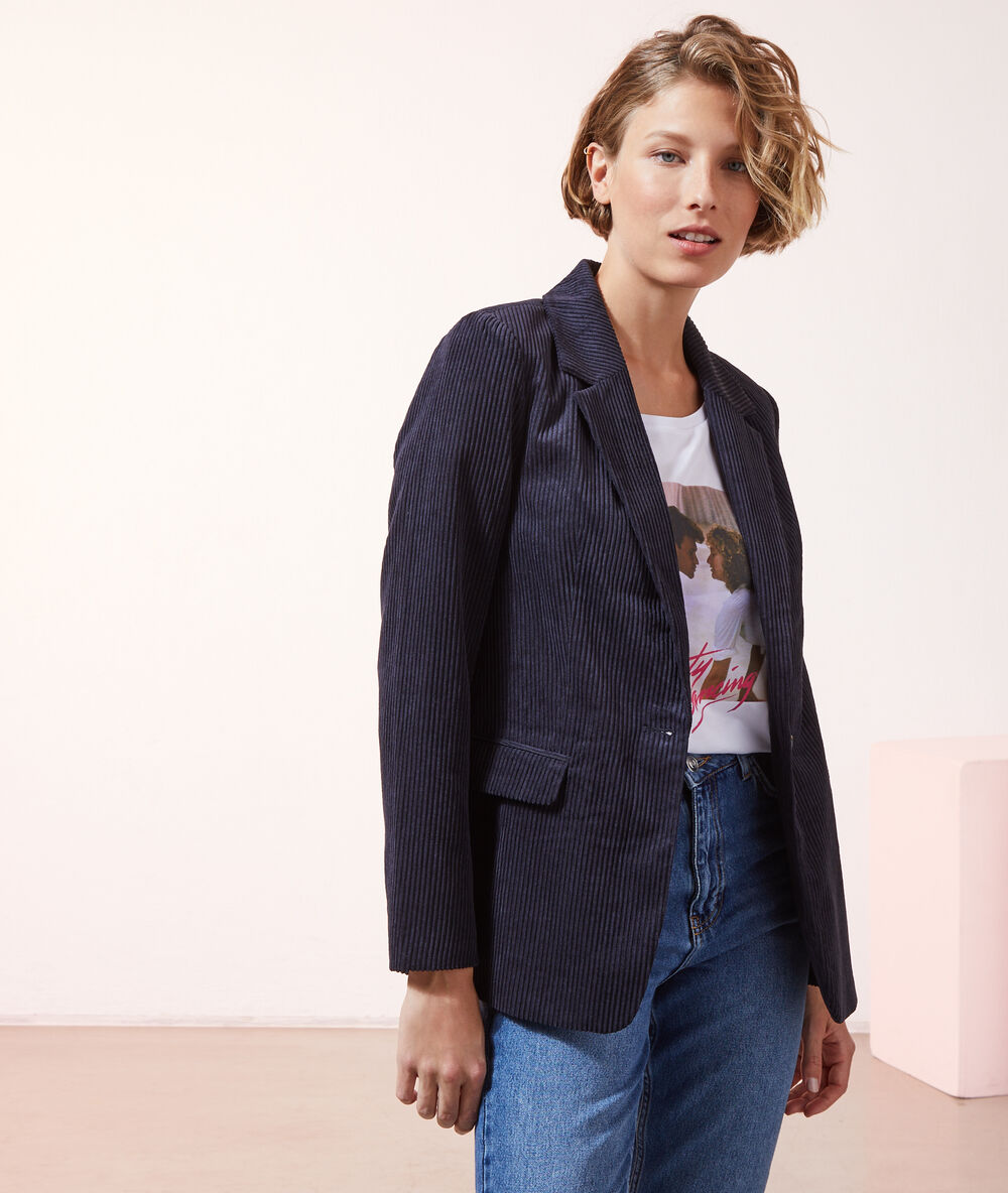 Veste de tailleur en velours côtelé MARINE ETAM