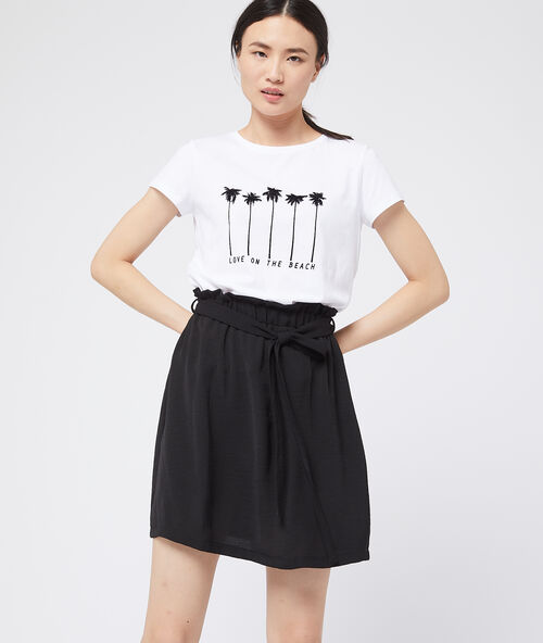 Rechte rok, om te knopen zwart.