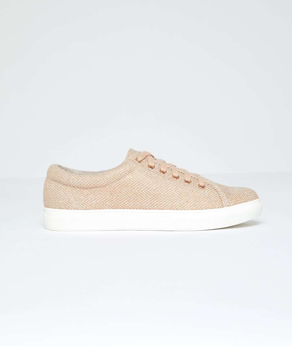 Linnen sneakers blush.