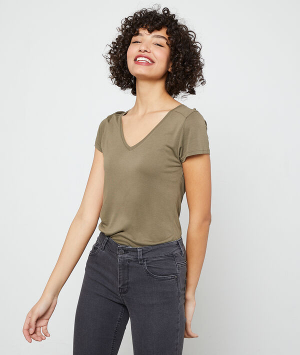 T-shirt met V-hals T-shirt met V-hals