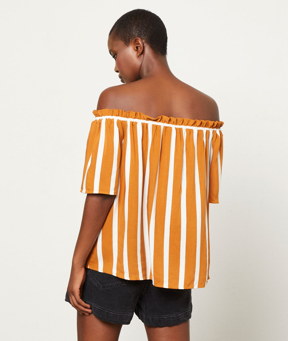 Top met blote schouders savanne.