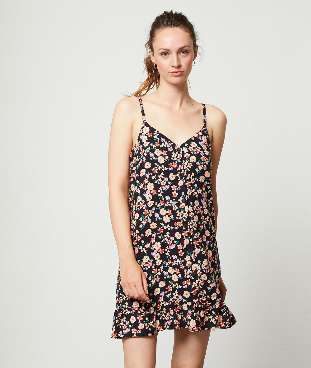 Robe fines bretelles imprimé fleuri NOIR ETAM