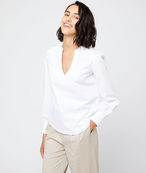 Katoenen blouse wit.