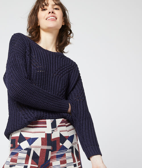 Trui met oversized knit marine.