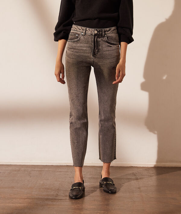 Rechte jeans met gebleekt effect Rechte jeans met gebleekt effect