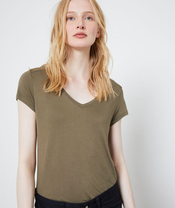 T-shirt met V-hals T-shirt met V-hals