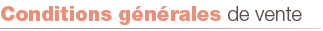 Conditions generales de vente