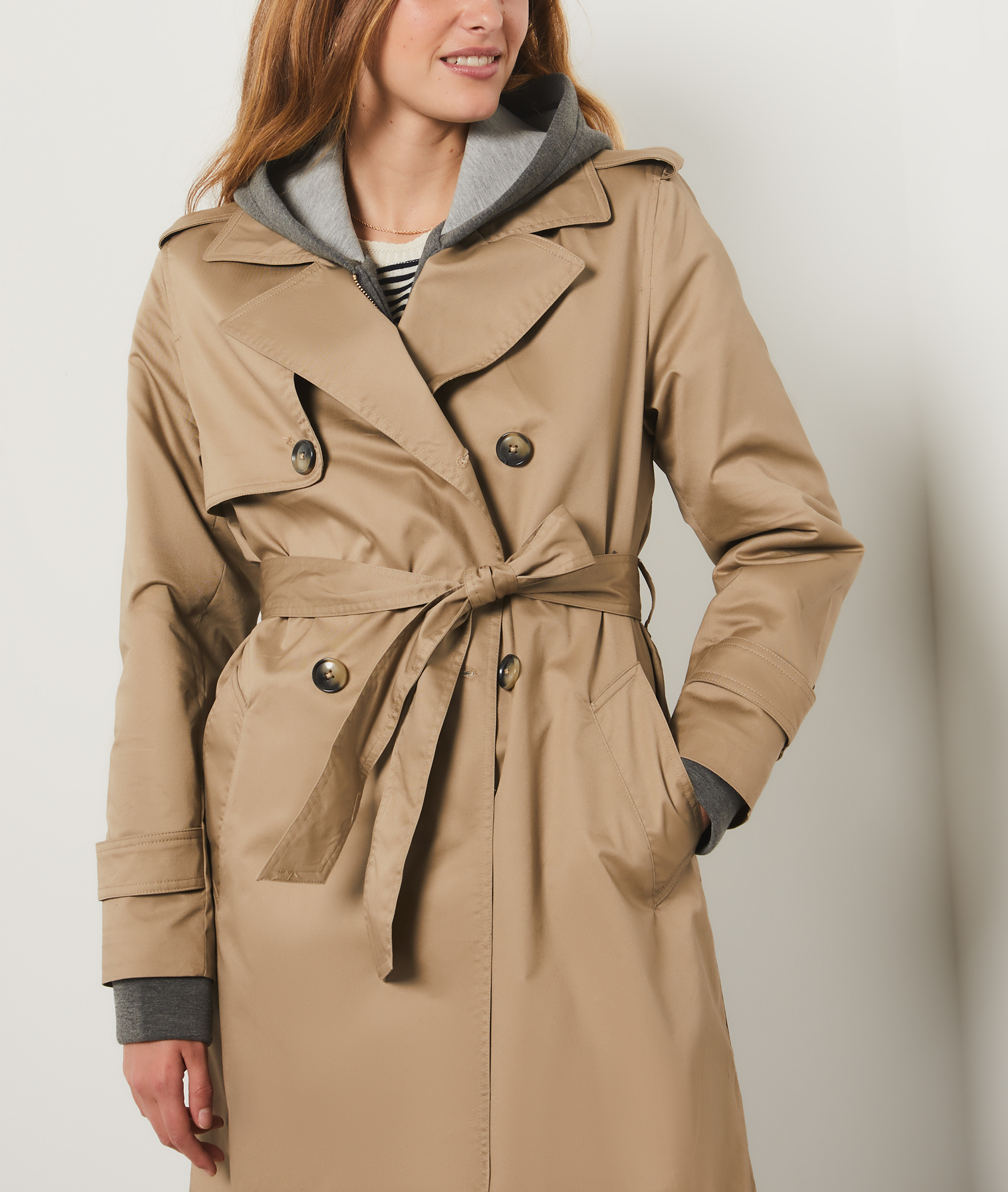 Capuche Trench Femme Long Trench Femme Capuche Trench Gabardine