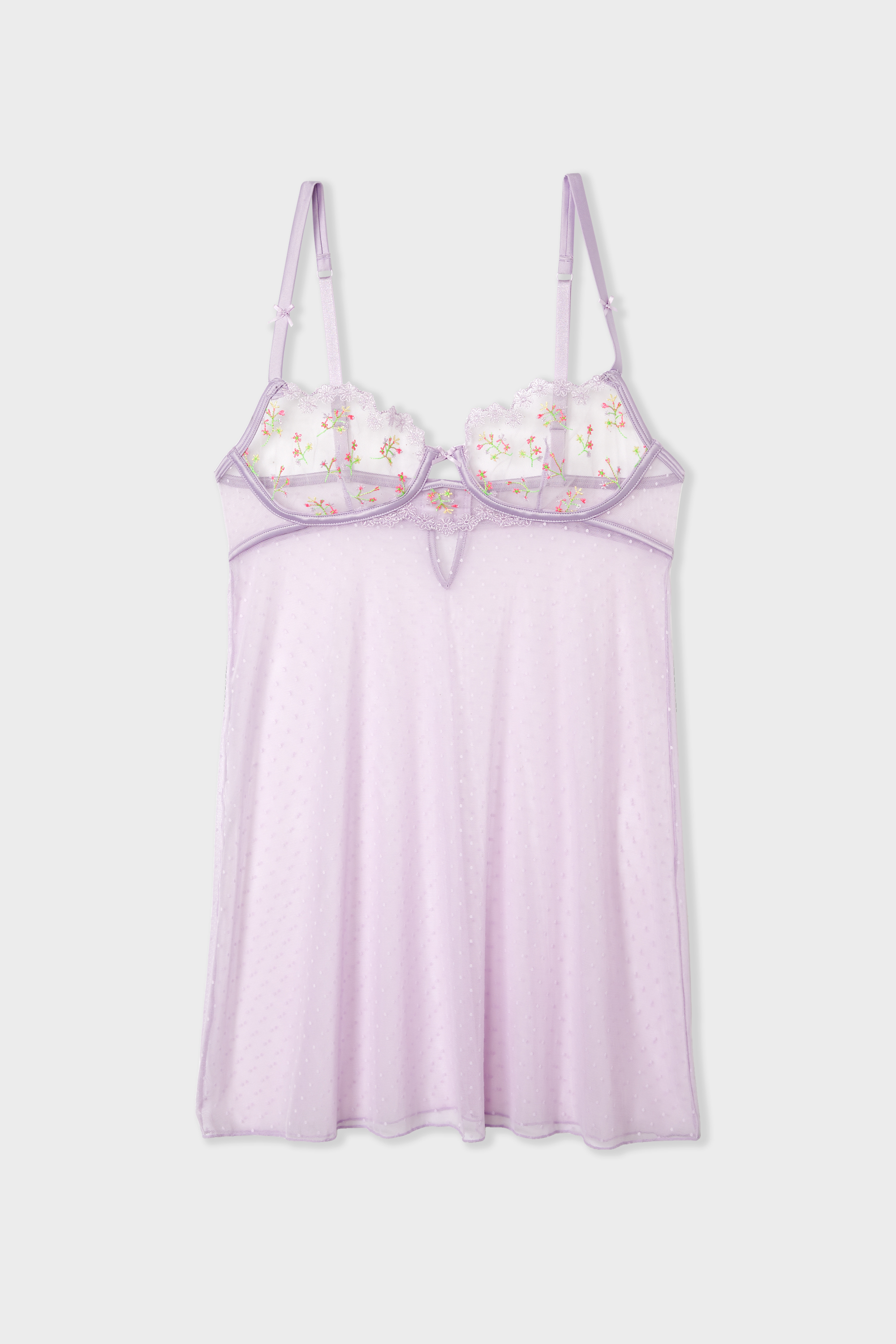 Nuisette La Perla Vintage Transparente Courte – Vert Perlé – Taille M